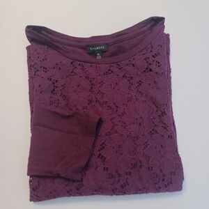 Talbots Lace Front Top XL